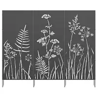 Clôture en métal avec motifs