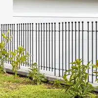 Clôture décorative PRATIC en métal noir - L.95,5 x H.91,5cm