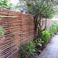 Panneau noisetier tressage horizontal ou vertical