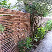 Panneau noisetier tressage horizontal ou vertical