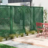 Clôture bois personnalisable Majesta - Panneau treillis premium avec cadre H.200cm