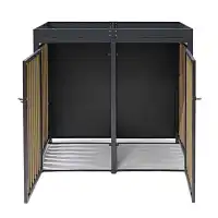 Cache poubelle double avec bac jardinière  Cache poubelle double avec bac jardinière