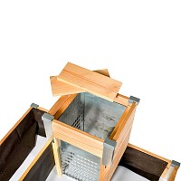 Carré potager 3 étages avec composteur