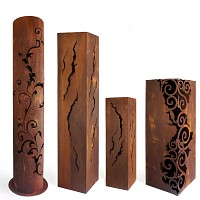 Colonnes décoratives en métal pour le jardin