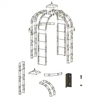 Gloriette en fer 4 pieds Arcade 2,80m2