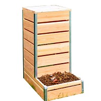 Composteur en bois avec accès direct