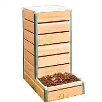 Composteur en bois avec accès direct