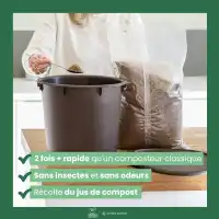 Bokashi Box Composteur de cuisine 10L - 1er prix - D.29.5 x H.26 cm - Fabriqué en France