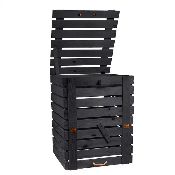 composteur en bois gris composteur en bois gris