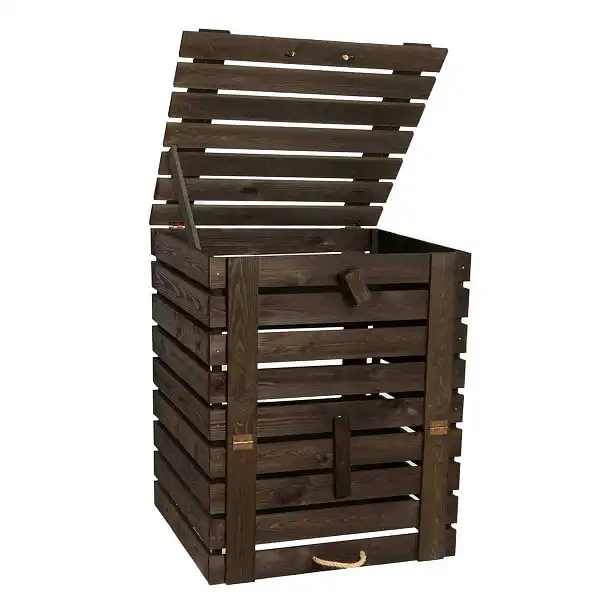 composteur en bois marron composteur en bois marron