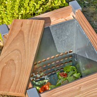 Carré potager 3 étages avec composteur