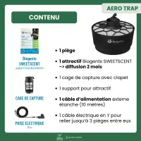 Piège à moustiques extérieur Biogents AERO TRAP - sans CO2, protection jusqu'à 300m2