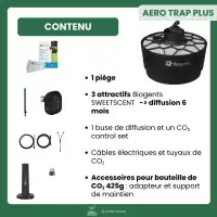 Piège à moustiques extérieur Biogents AERO TRAP PLUS - avec kit booster CO2, protection jusqu'à 700m2