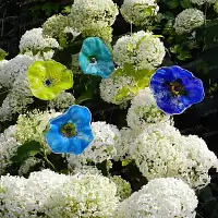 Fleur de verre Coquelicot artisanale