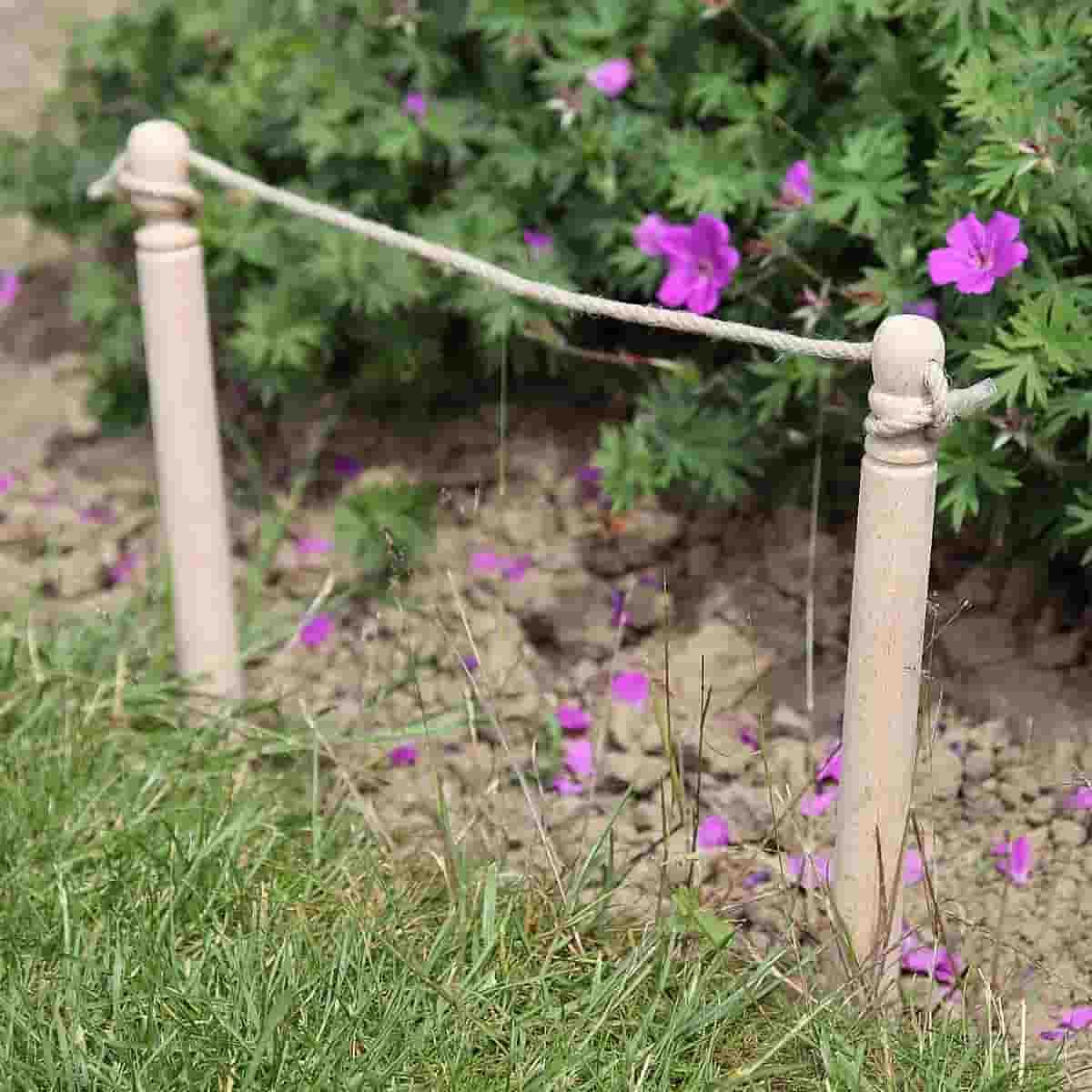Cordeau de jardin en bois et corde en chanvre 10m, vente au meilleur prix