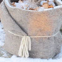 Cordelette épaisse laine de mouton - Blanc naturel 3m x 1cm
