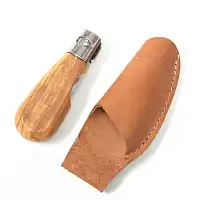 Couteau pliant artisanal en bois d'olivier