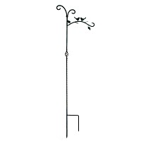 Support lanterne et pot suspendu - Double crochet 180cm motif oiseau