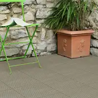 Dalle de jardin clipsable en plastique