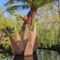 Agave en acier corten pour décoration extérieure - L.35 x H.65cm