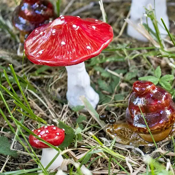 deco ceramique champignons