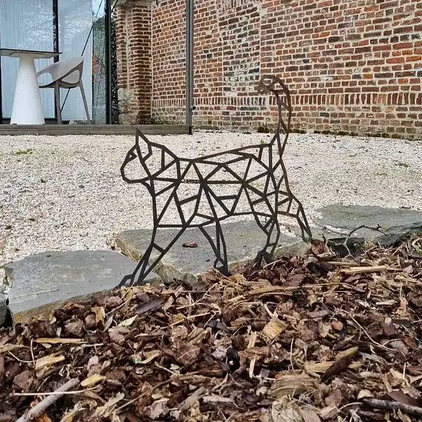 deco chat corten jardin