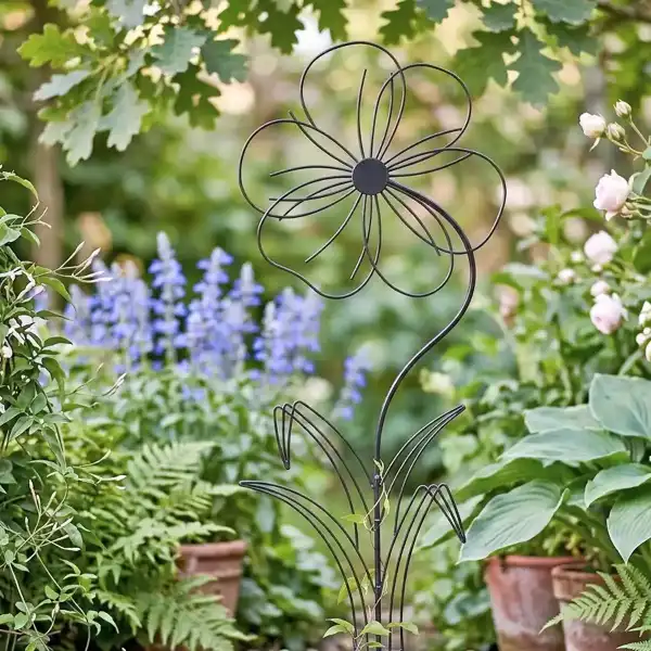 deco fleur fer jardin