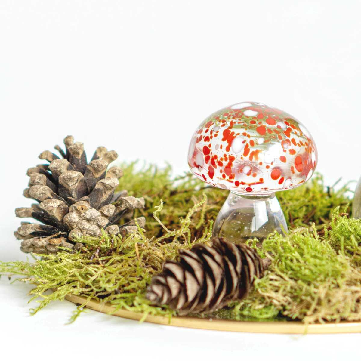 Amanite décoratif en verre soufflé