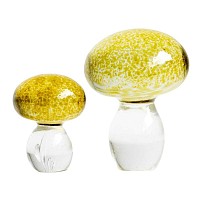 Champignon décoratif en verre soufflé - Cèpe