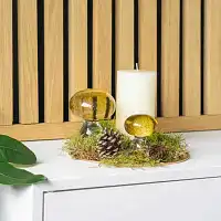 Champignon décoratif en verre soufflé - lot de 2