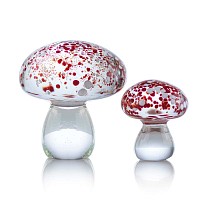 Champignon décoratif en verre soufflé - Amanite
