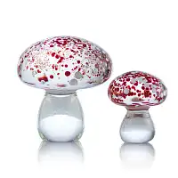 Champignon décoratif en verre soufflé - Amanite