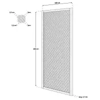 Treillage en bois renforcé L.2m x l.1m - blanc - Panneau rectangle, maille losange 30mm