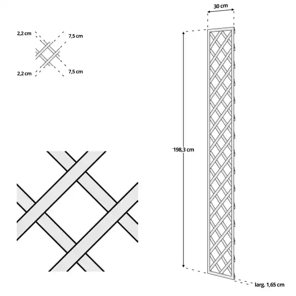 dessin technique treillis 2mx0 3m ml75