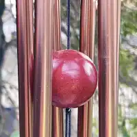 Carillon à vent bois et aluminium 30cm - Bronze