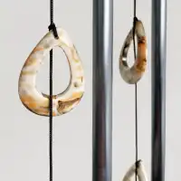 Carillon pagode énergie chi - 3 tubes aluminium - H. 57cm