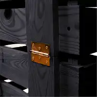 Composteur en bois 600L gris, poignées en jute