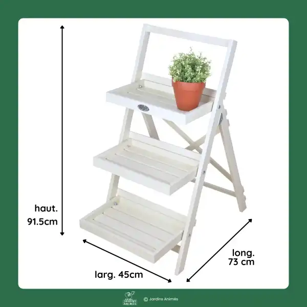 dimenions etagere a plantes h91 5cm