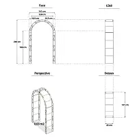 Arche de jardin en fer Arcade