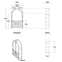 Portillon 1 battant pour arche Arcade  Portillon 1 battant pour arche Arcade