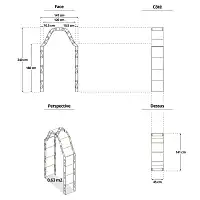Arche de jardin en fer Napoléon L.141 x l.45 x H.240cm