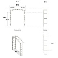 Arche de jardin en fer Pagode