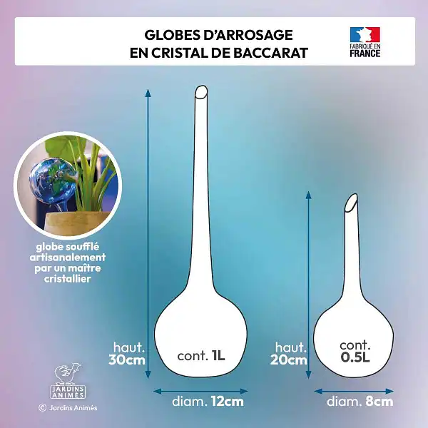 dimension globe arrosage verre
