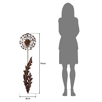 Silhouette déco en métal - pissenlit sur tige 116 cm