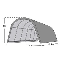 Abri chevaux de 29.2m2 - Larg. 4m x long. 7.30m