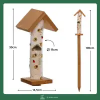 Abri à coccinelles - Tour d'observation en bois L.14,5 x H.100cm