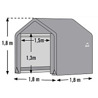 Abri de jardin en toile 3.24m2 de 1.8m x 1.8m