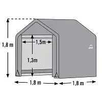 Abri de jardin en toile 3.24m2 de 1.8m x 1.8m  Abri de jardin en toile 3.24m2 de 1.8m x 1.8m