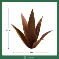 Agave en acier corten pour décoration extérieure - L.35 x H.65cm