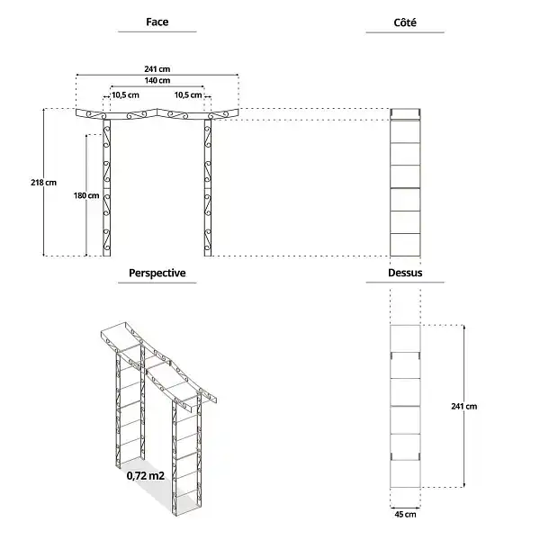 dimensions arche zen metal